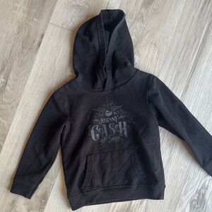 Johnny Cash Man in Black Hoodie Sweatshirt 4T Toddler